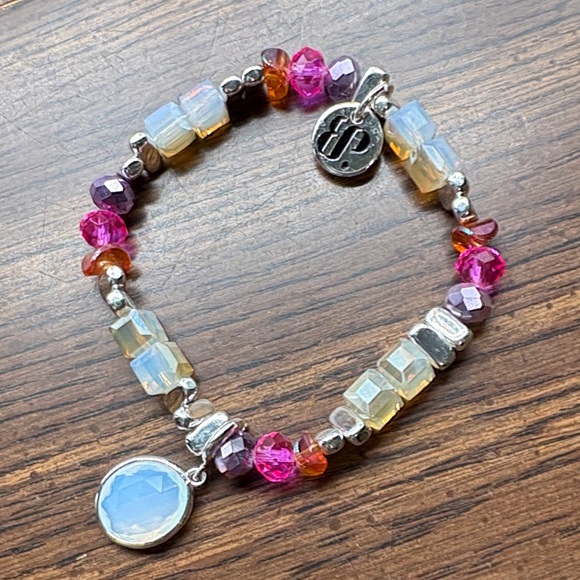 BP Pink and Silver Beaded Bracelet - Picture 3 of 5